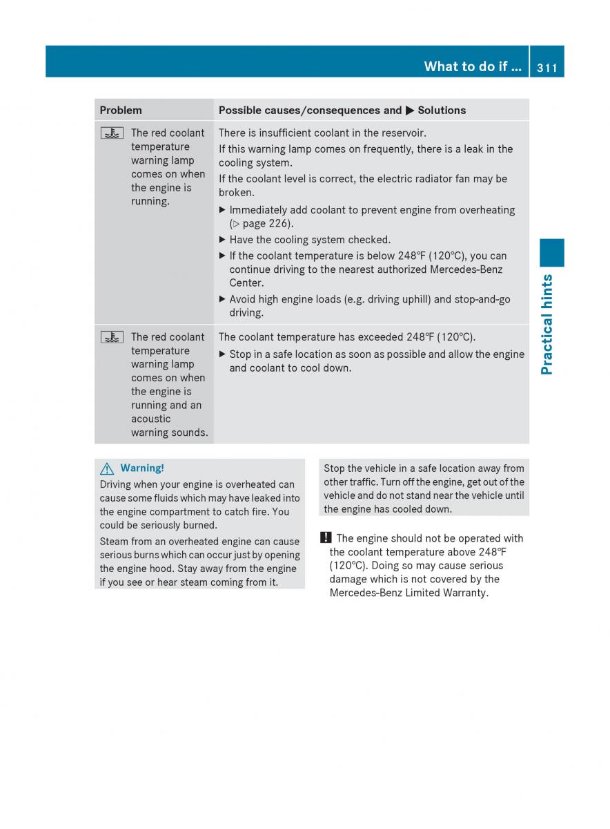 Mercedes Benz E Class W212 2010 owners manual / page 313