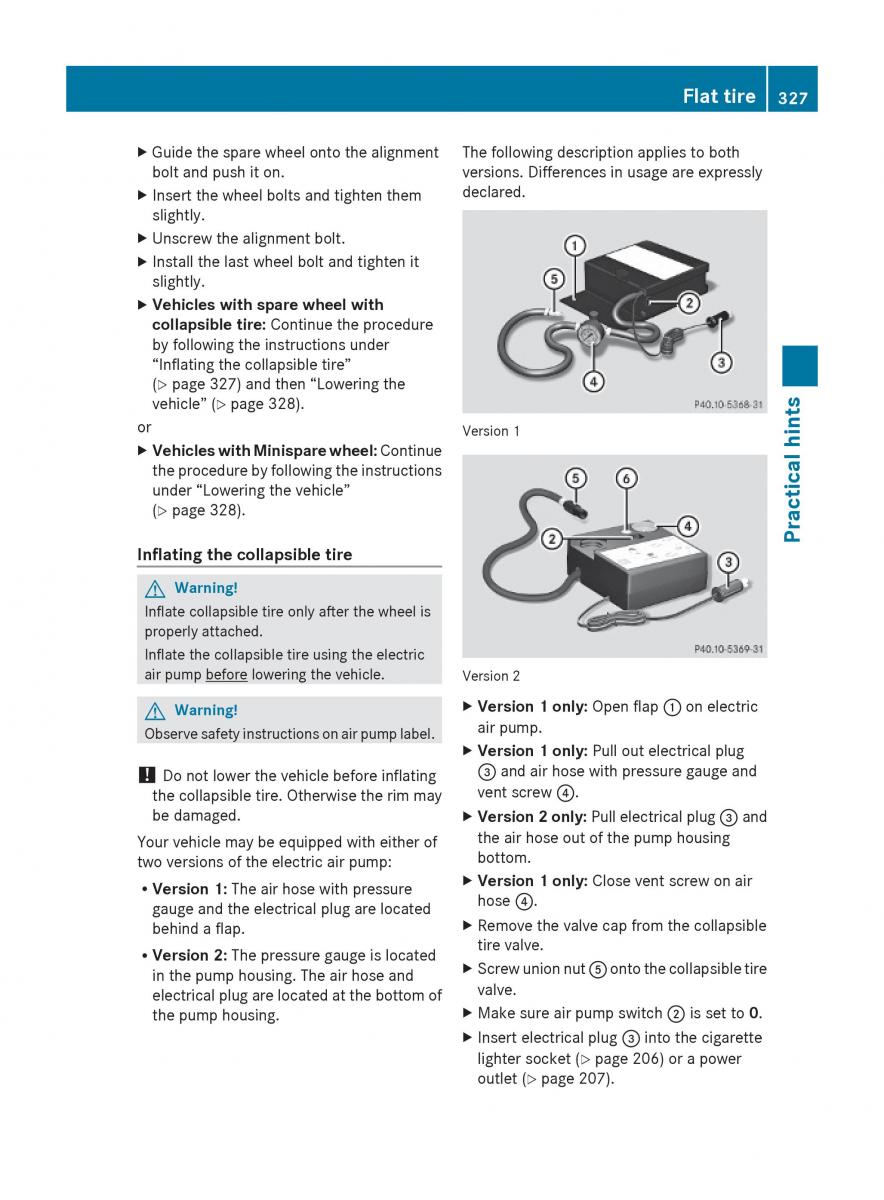 Mercedes Benz E Class W212 2010 owners manual / page 329