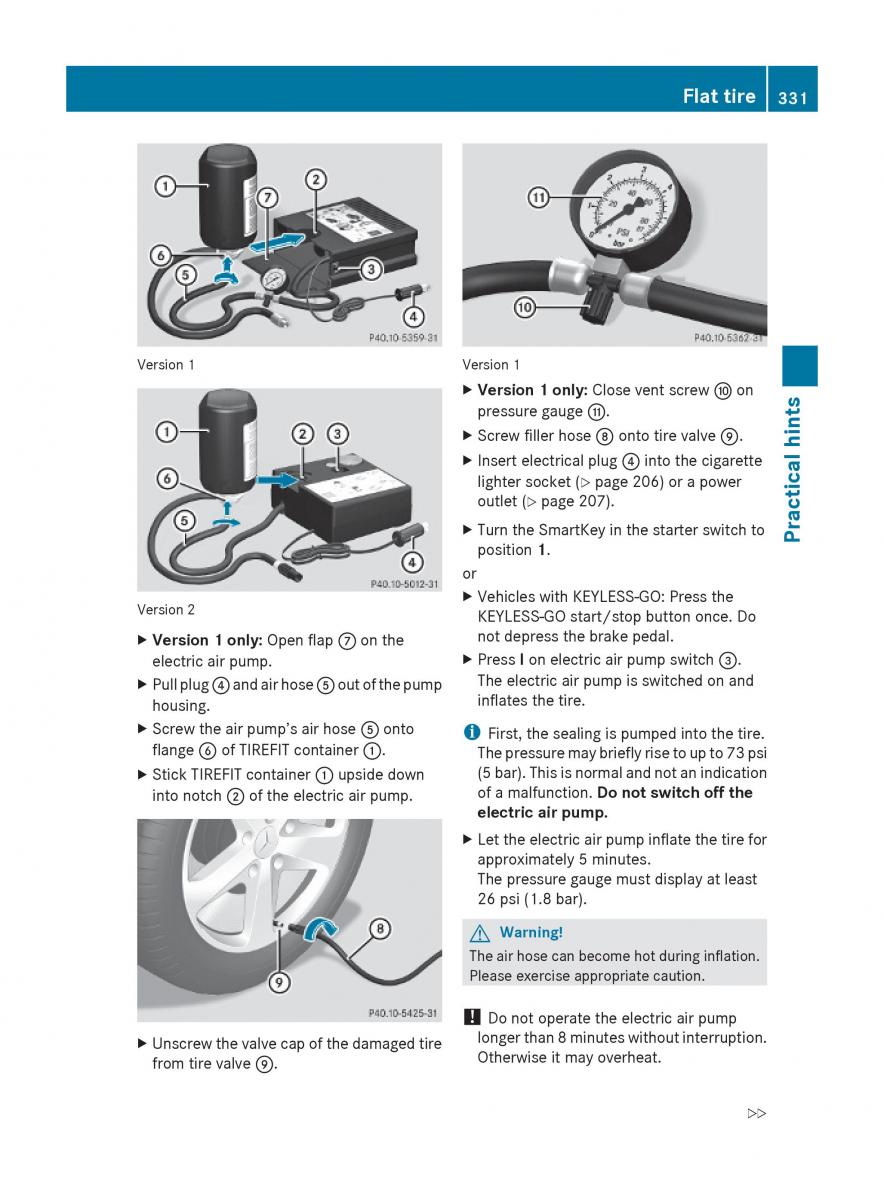 Mercedes Benz E Class W212 2010 owners manual / page 333