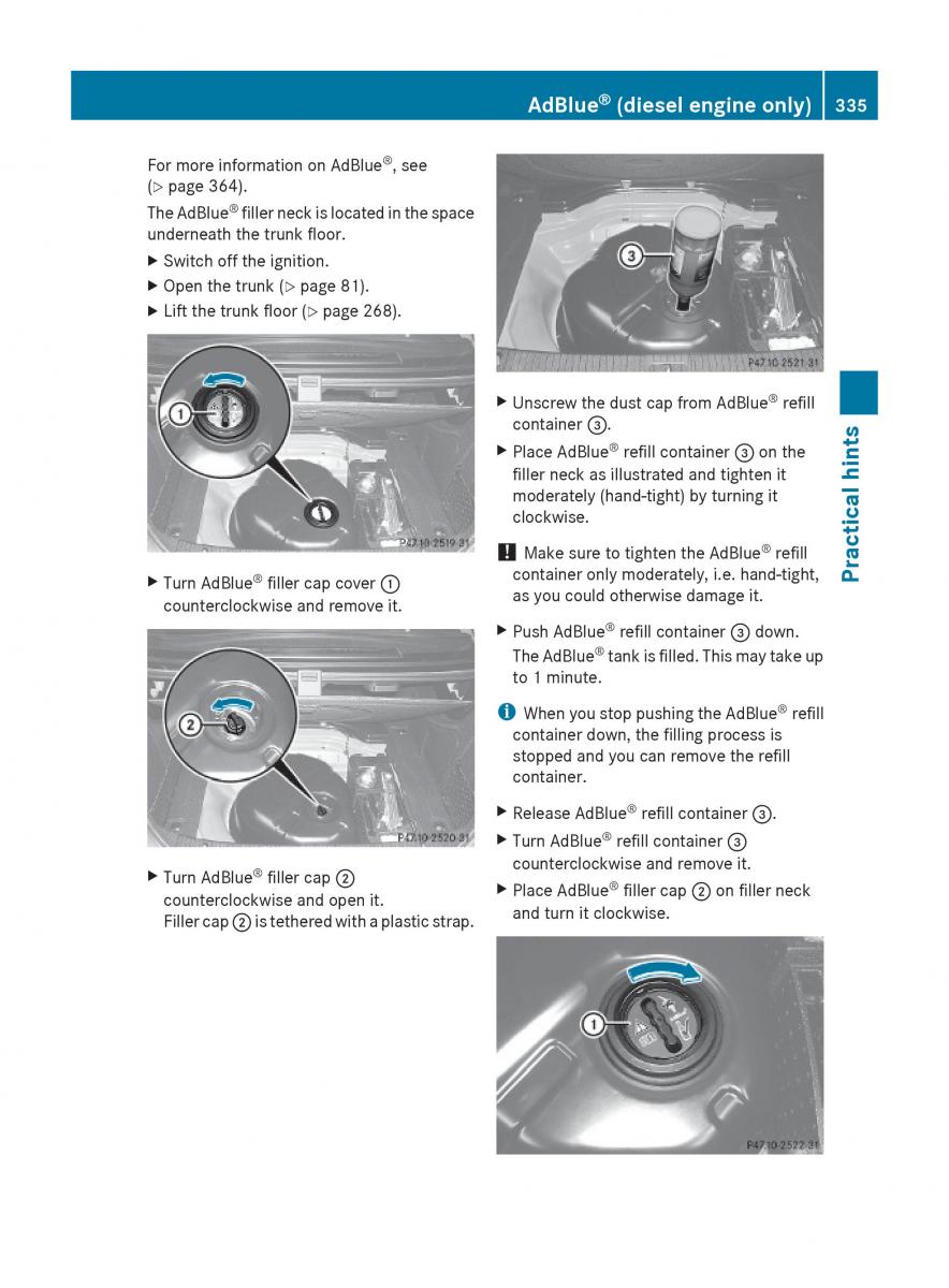 Mercedes Benz E Class W212 2010 owners manual / page 337