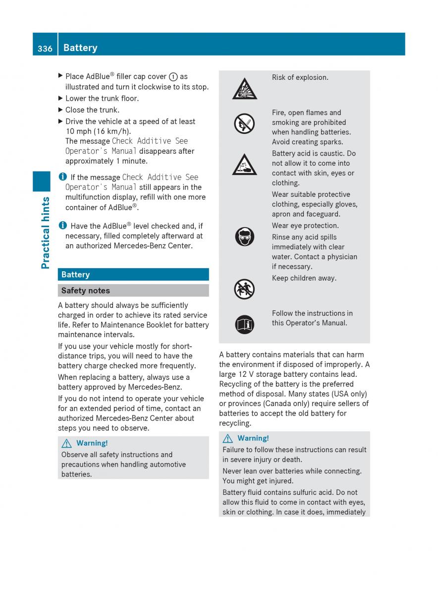 Mercedes Benz E Class W212 2010 owners manual / page 338