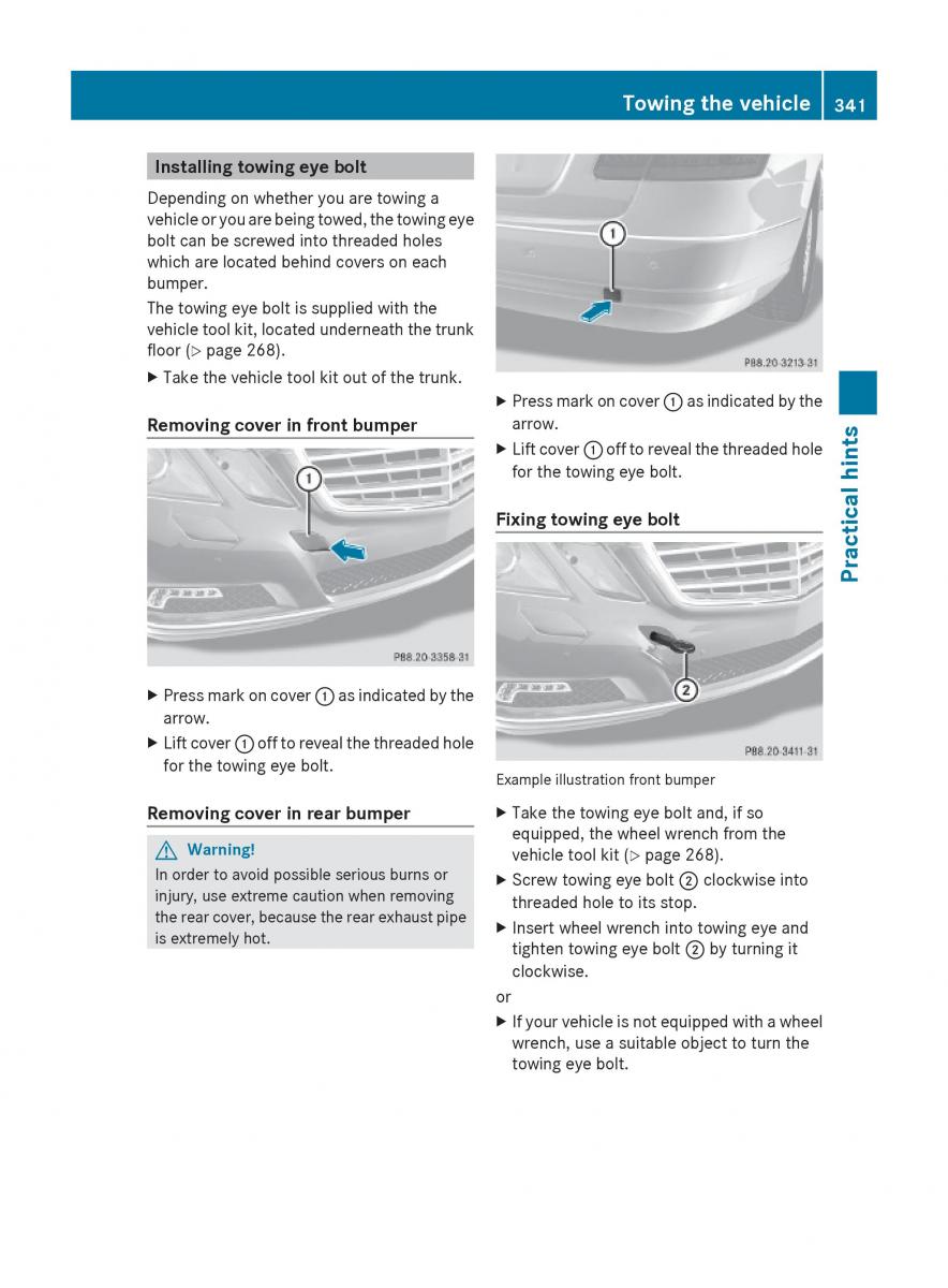 Mercedes Benz E Class W212 2010 owners manual / page 343