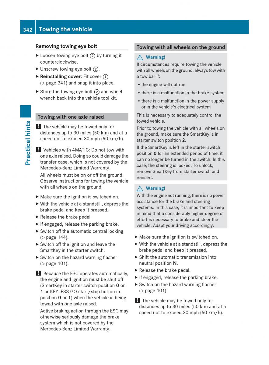 Mercedes Benz E Class W212 2010 owners manual / page 344