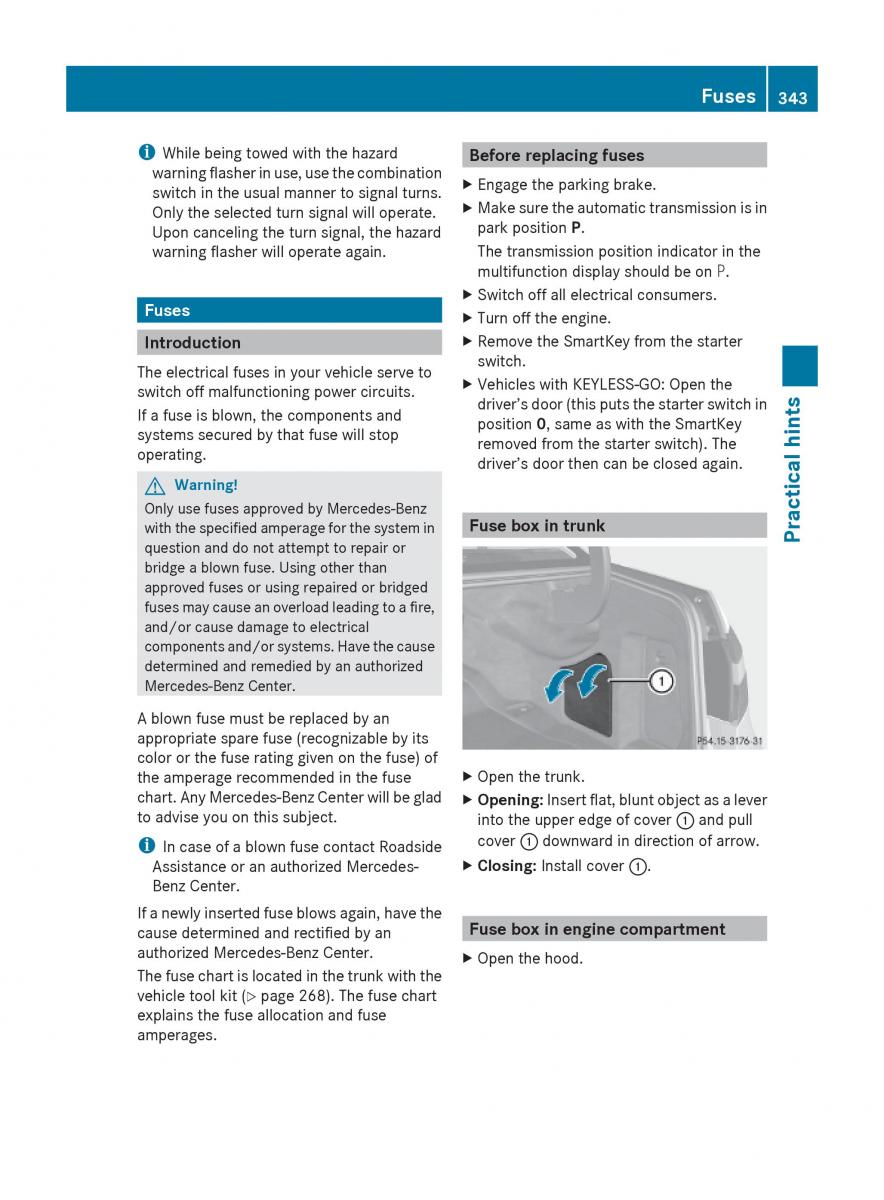 Mercedes Benz E Class W212 2010 owners manual / page 345