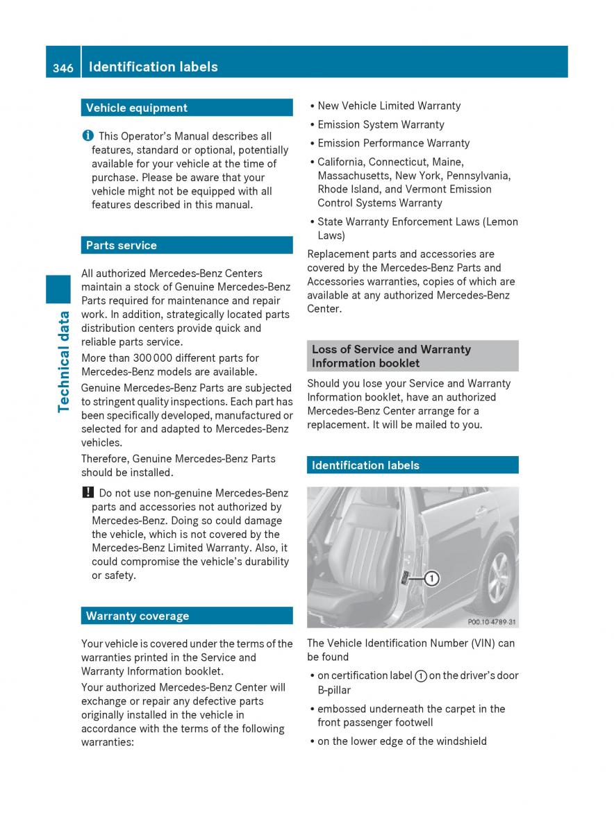 Mercedes Benz E Class W212 2010 owners manual / page 348