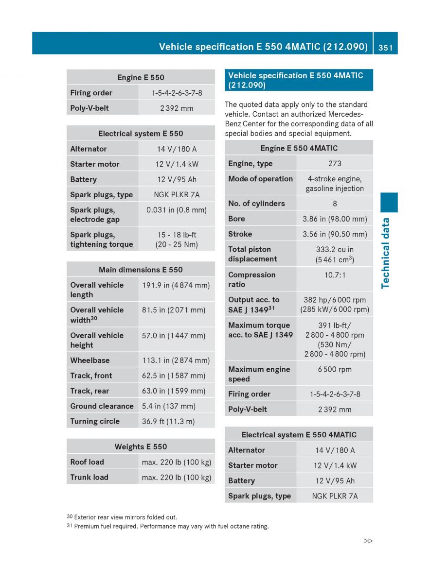 Mercedes Benz E Class W212 2010 owners manual / page 353