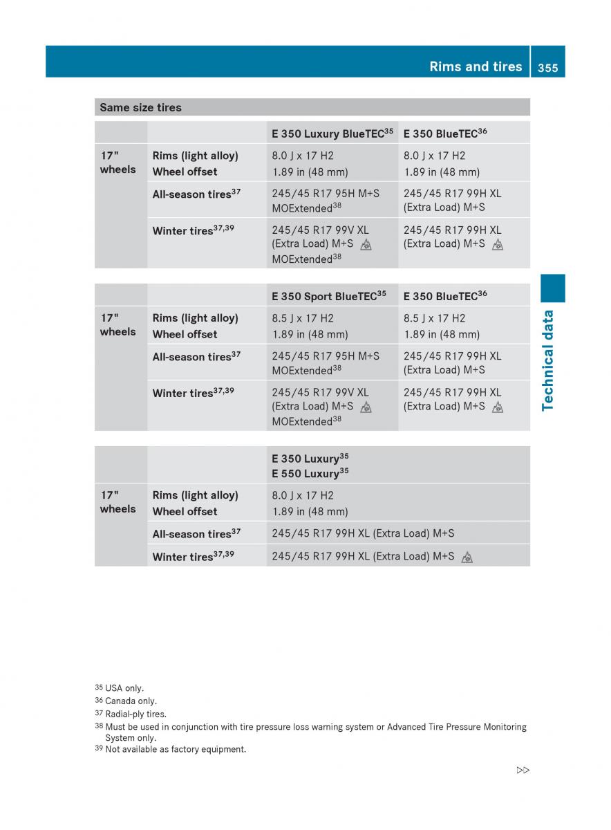 Mercedes Benz E Class W212 2010 owners manual / page 357