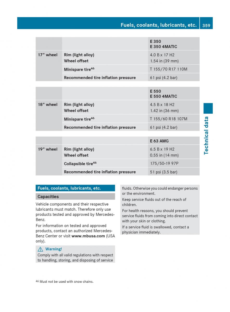 Mercedes Benz E Class W212 2010 owners manual / page 361