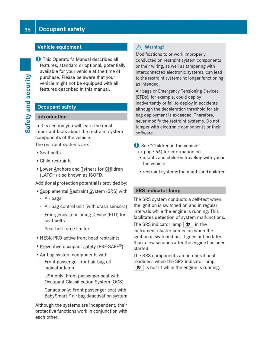 Mercedes Benz E Class W212 2010 owners manual / page 38