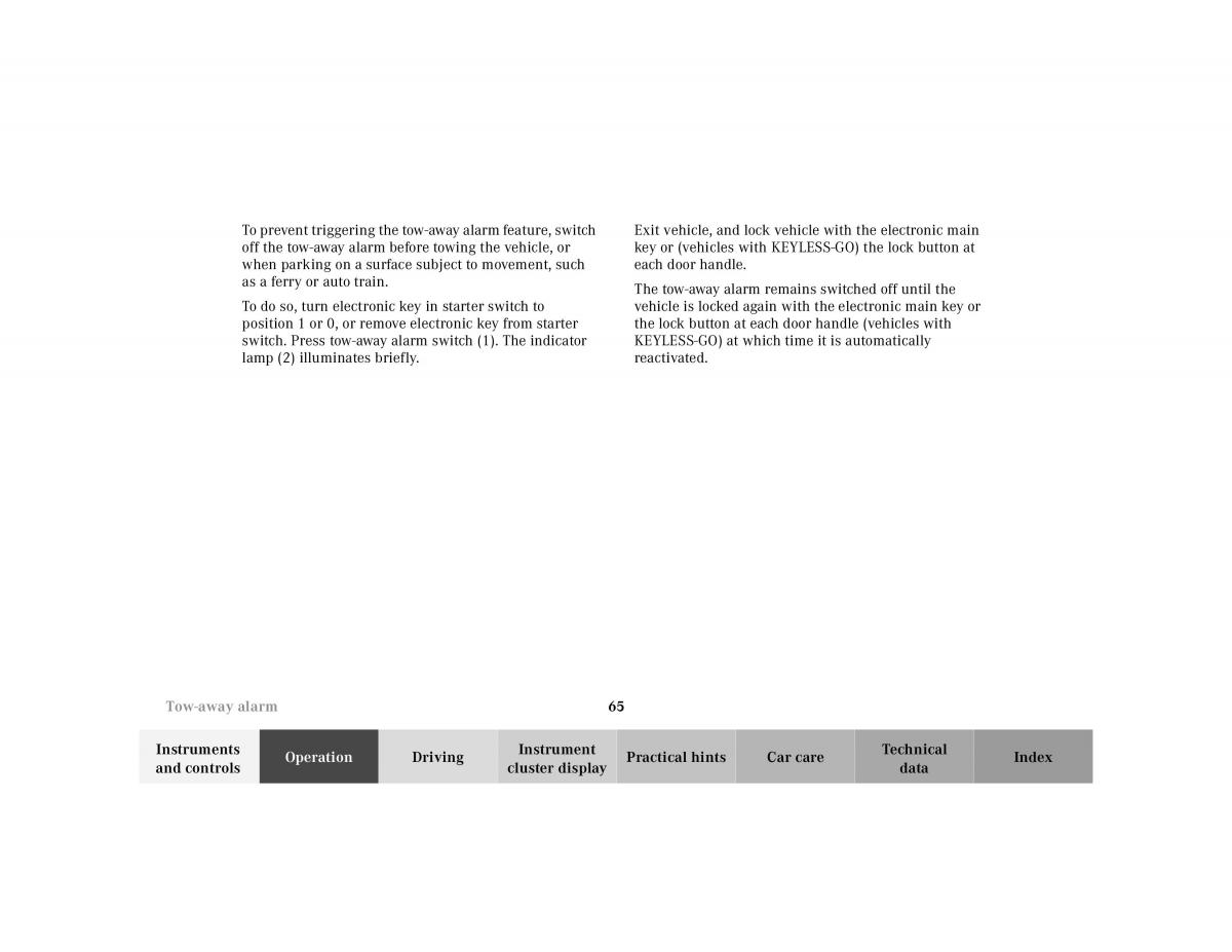 Mercedes Benz CL C215 2000 owners manual / page 68