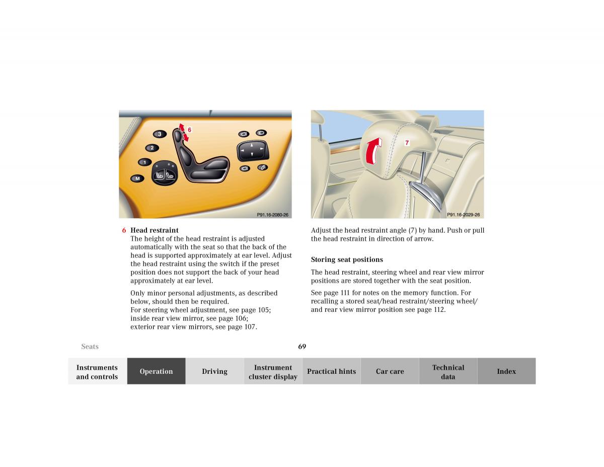 Mercedes Benz CL C215 2000 owners manual / page 72