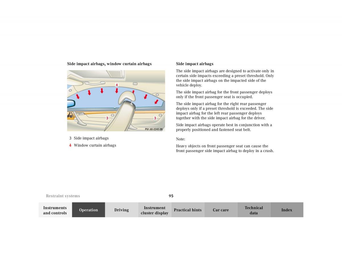 Mercedes Benz CL C215 2000 owners manual / page 98