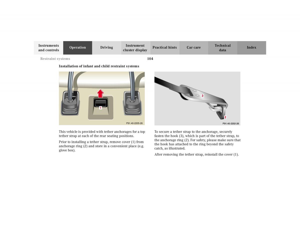 Mercedes Benz CL C215 2000 owners manual / page 107