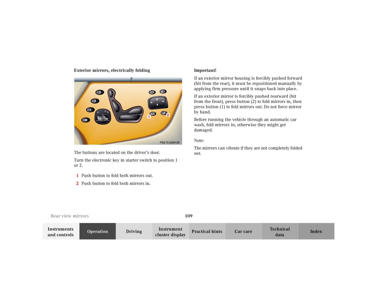 Mercedes Benz CL C215 2000 owners manual / page 112