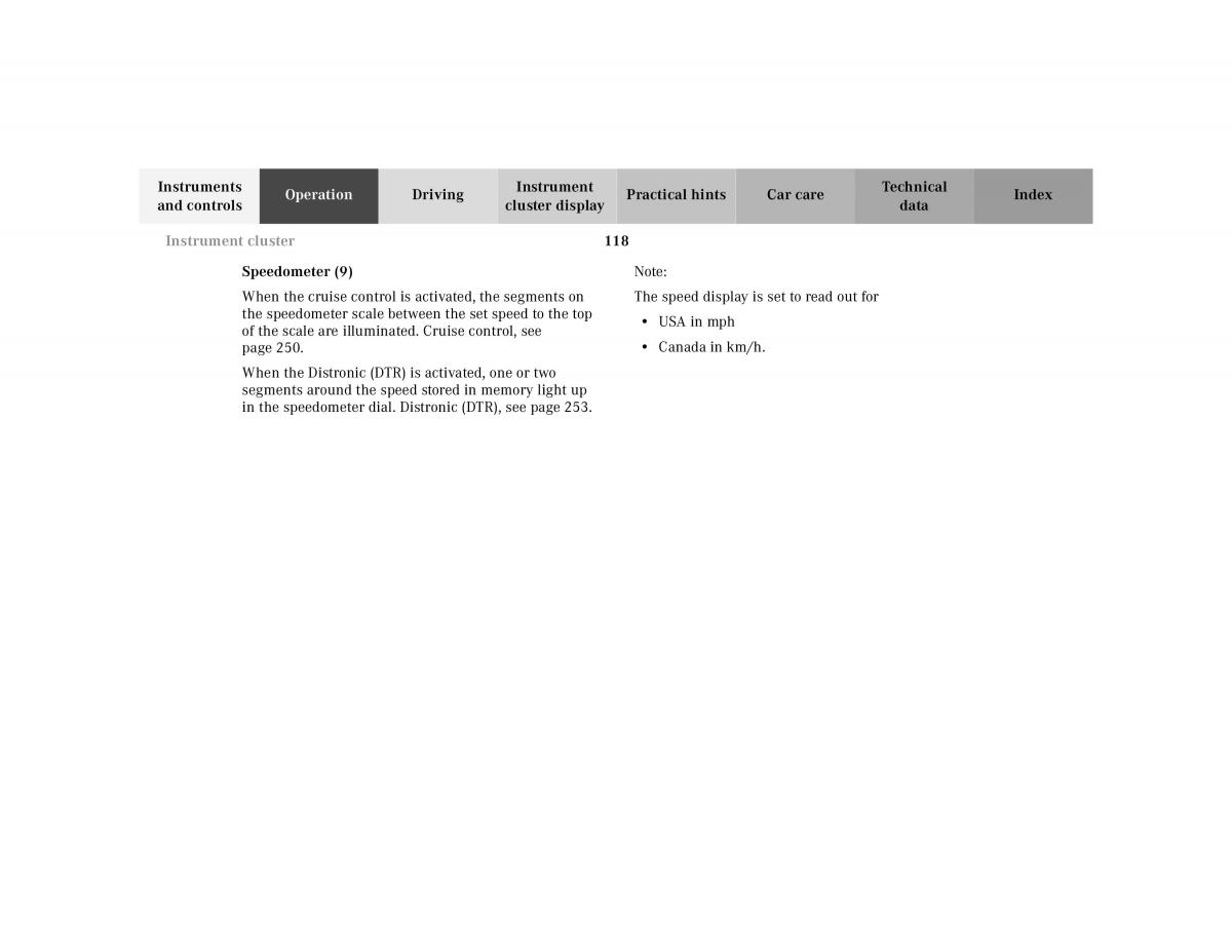 Mercedes Benz CL C215 2000 owners manual / page 121