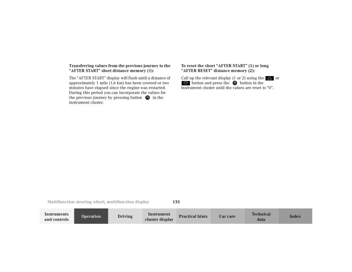 Mercedes Benz CL C215 2000 owners manual / page 138