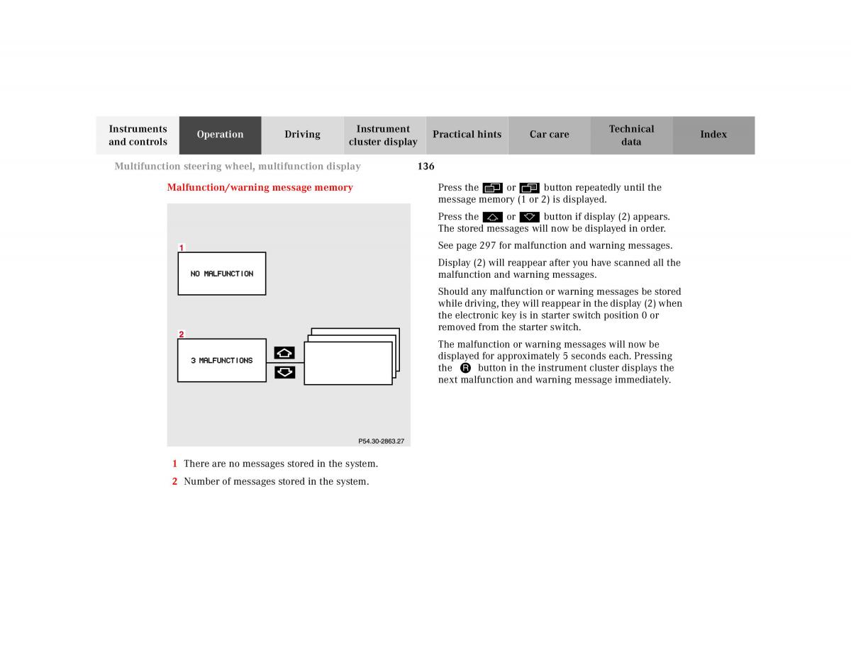 Mercedes Benz CL C215 2000 owners manual / page 139