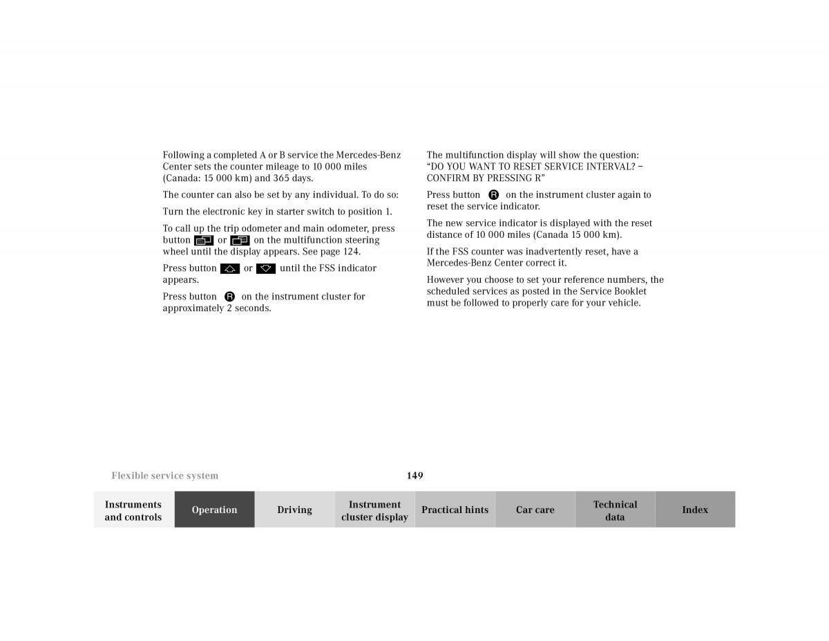 Mercedes Benz CL C215 2000 owners manual / page 152