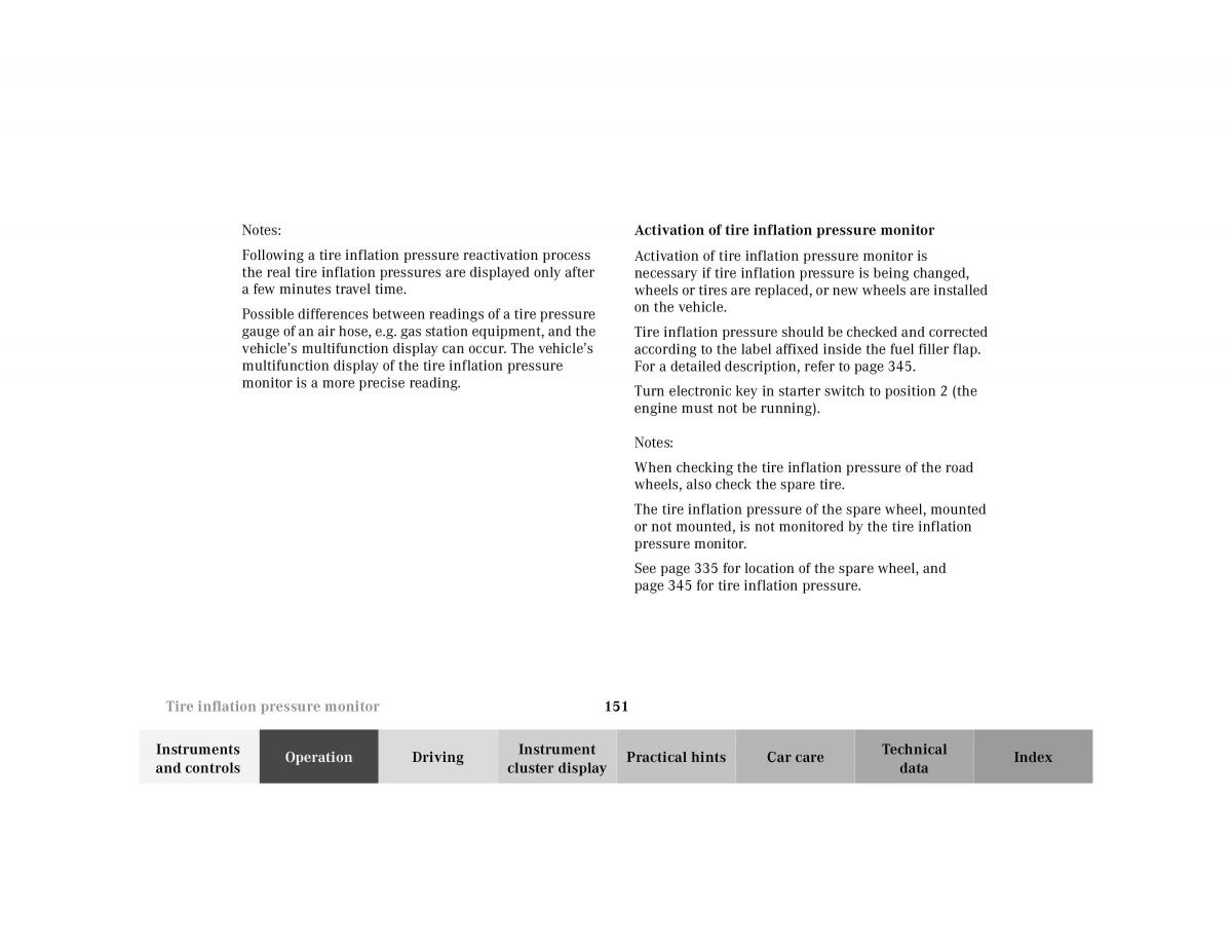 Mercedes Benz CL C215 2000 owners manual / page 154