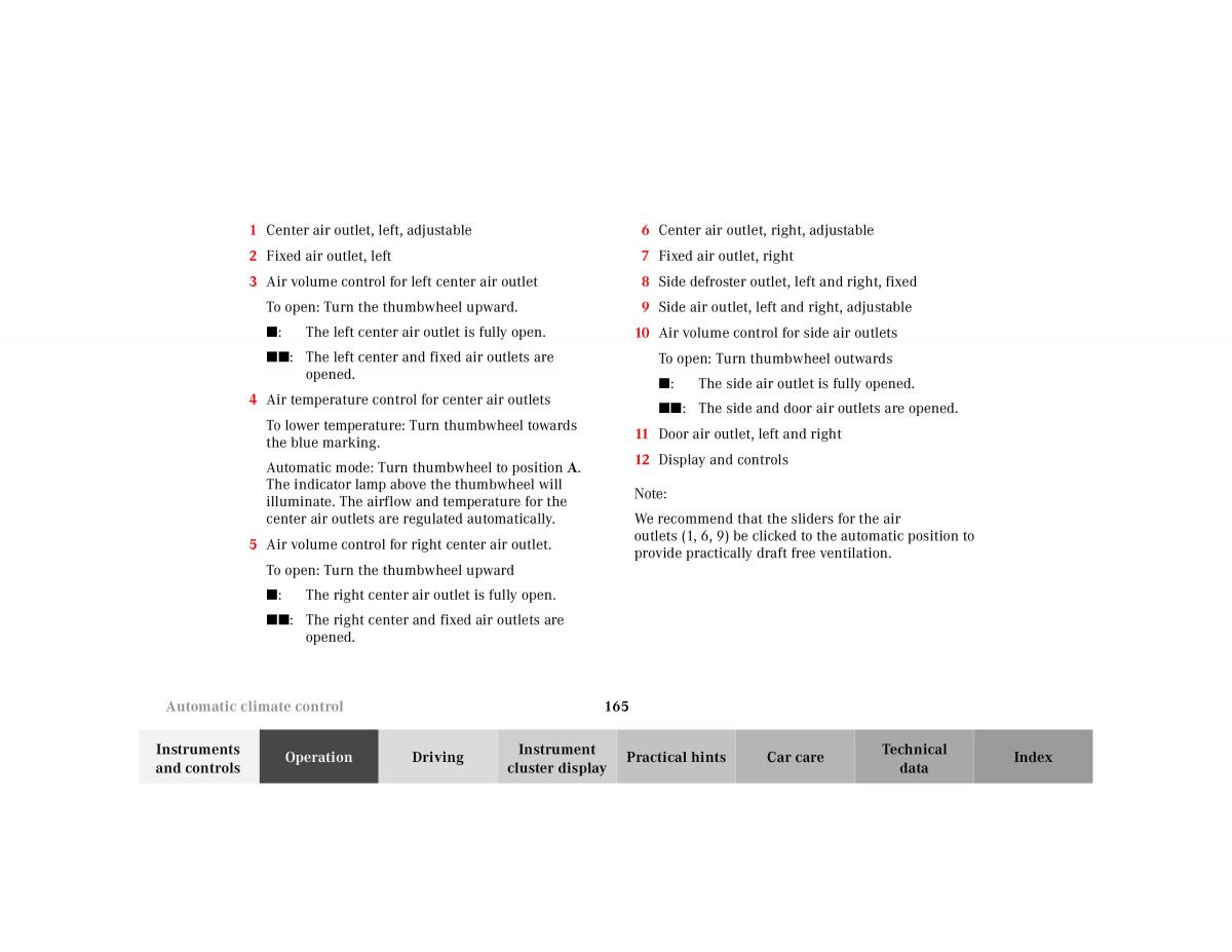 Mercedes Benz CL C215 2000 owners manual / page 168