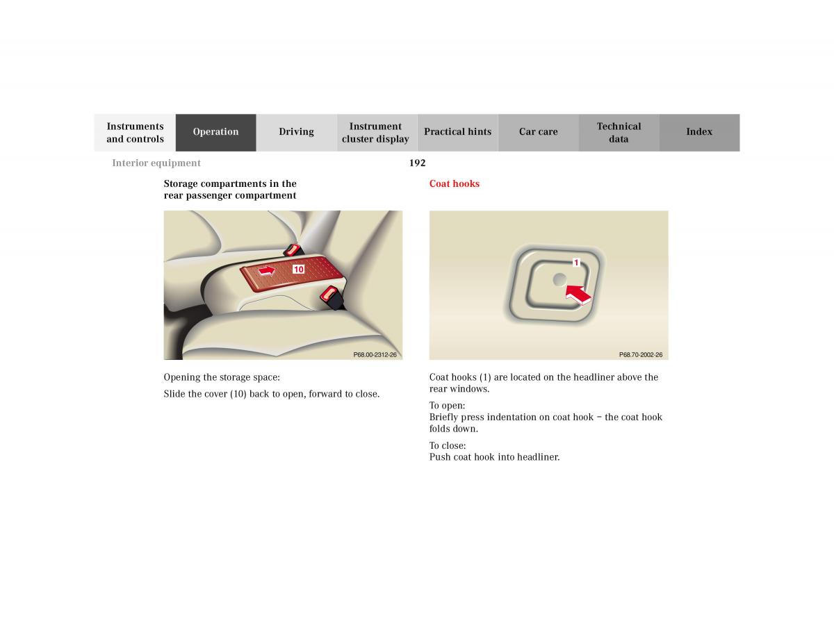 Mercedes Benz CL C215 2000 owners manual / page 195