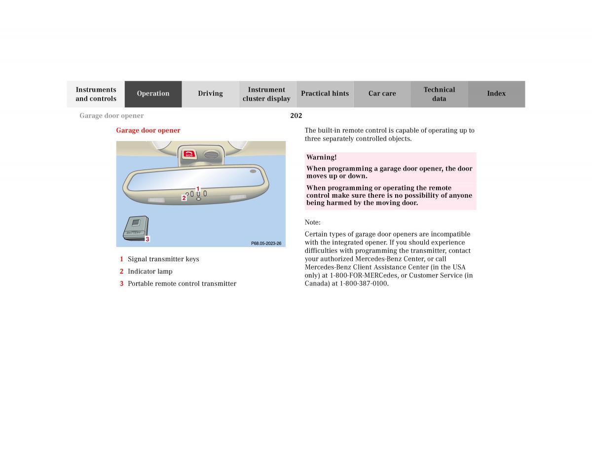 Mercedes Benz CL C215 2000 owners manual / page 205