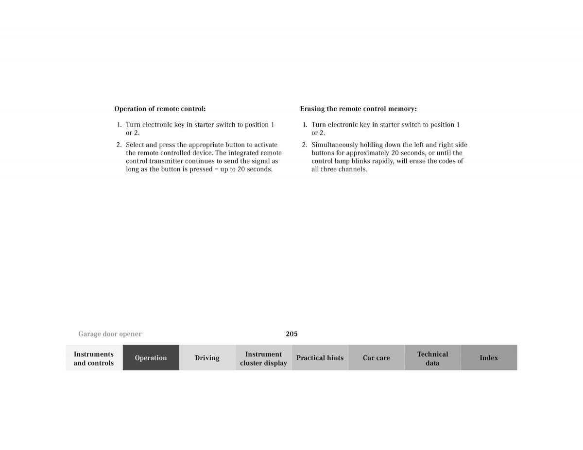 Mercedes Benz CL C215 2000 owners manual / page 208