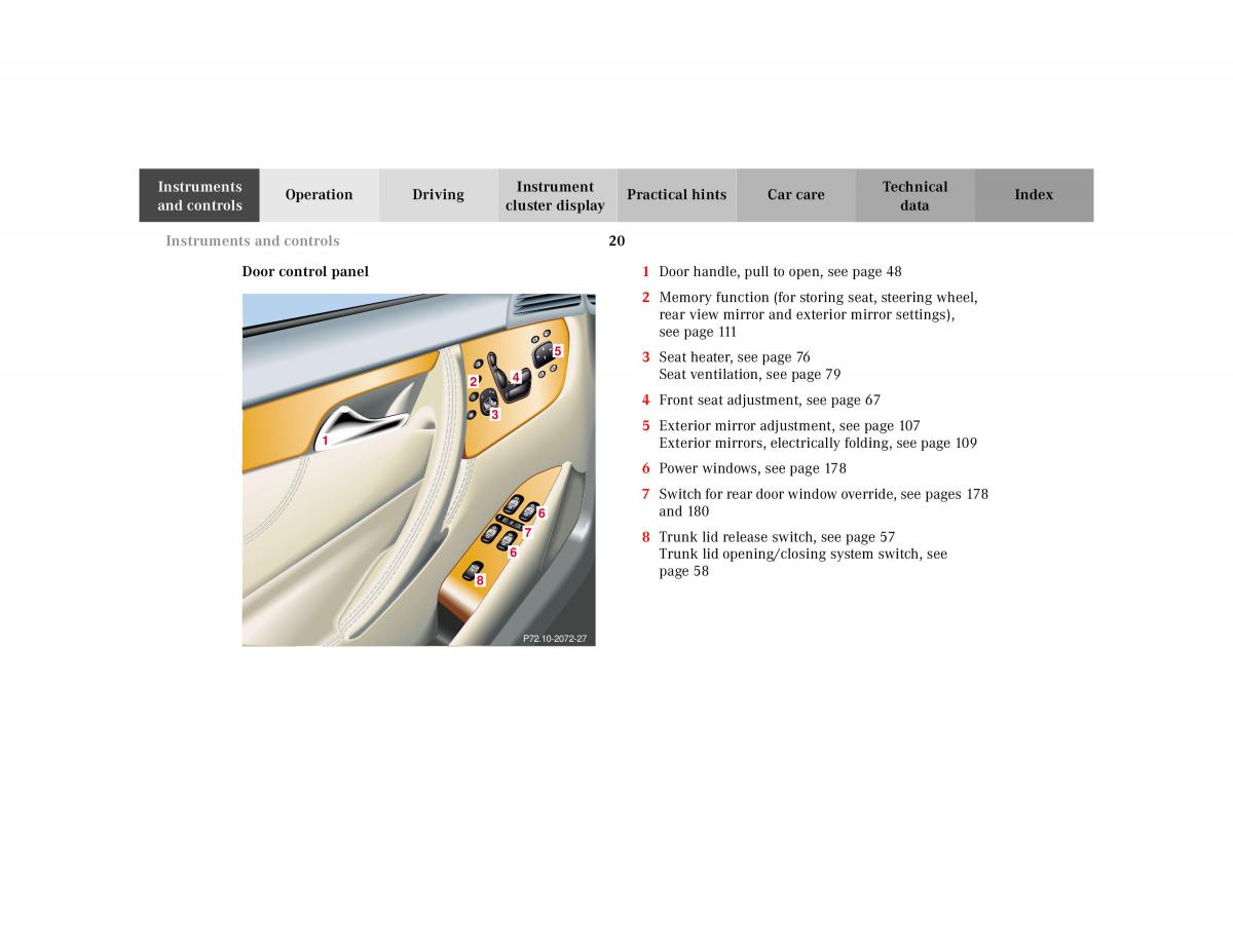 Mercedes Benz CL C215 2000 owners manual / page 23