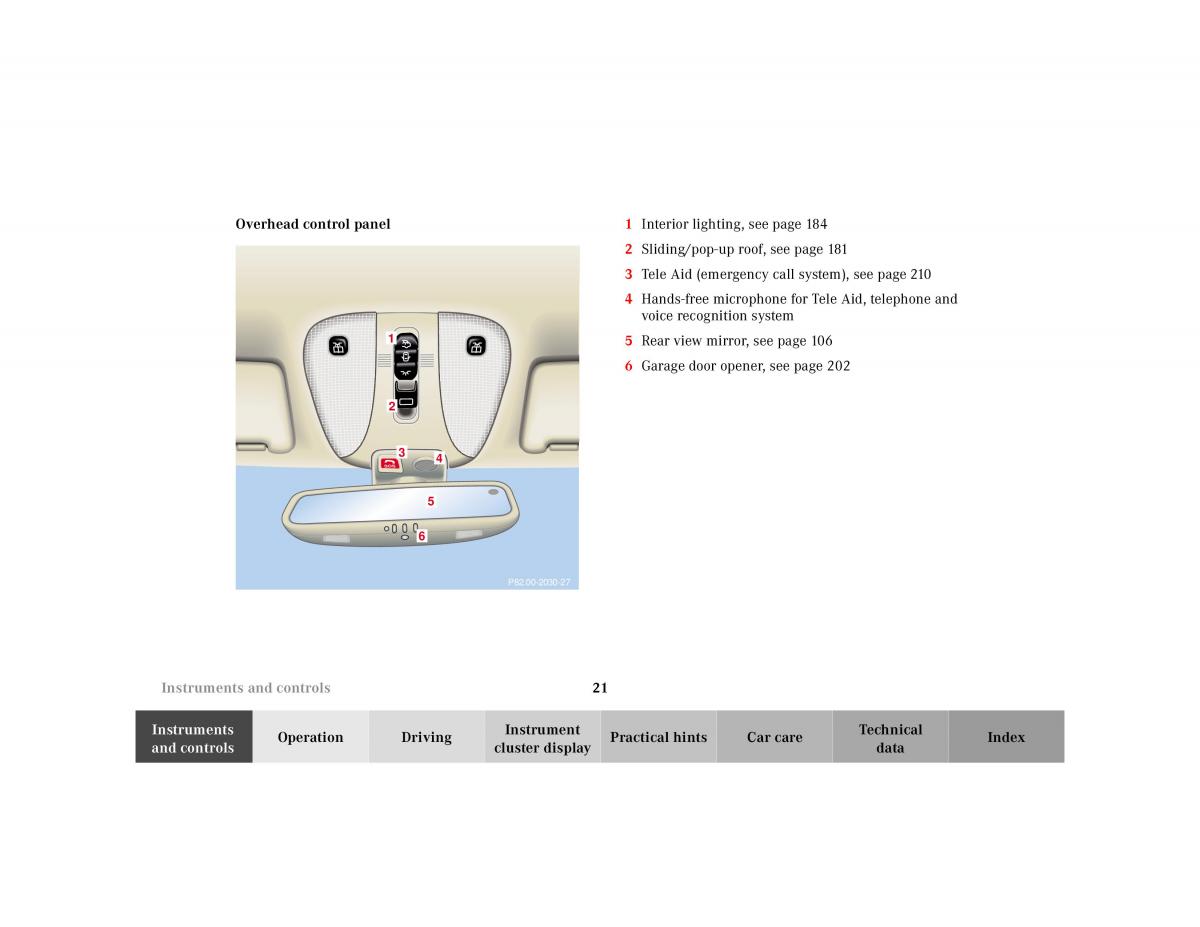 Mercedes Benz CL C215 2000 owners manual / page 24