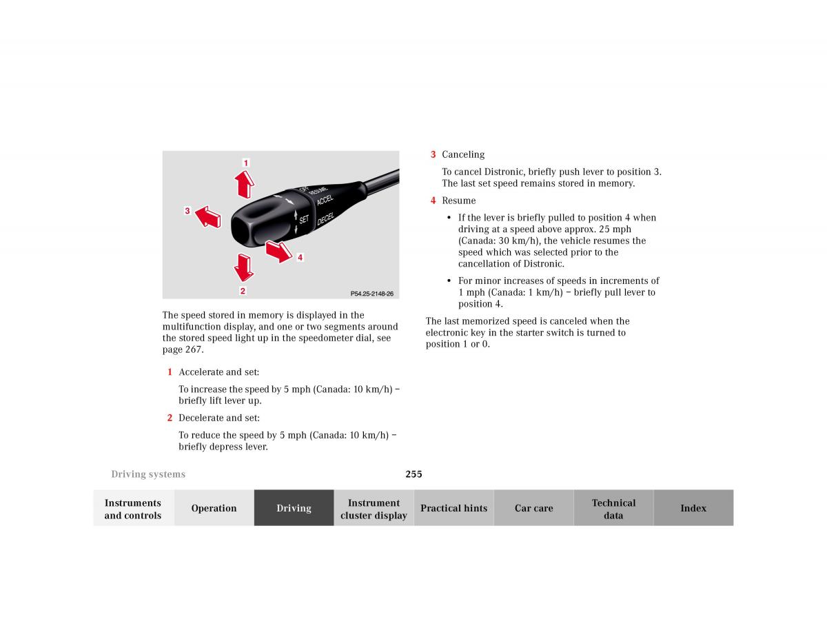 Mercedes Benz CL C215 2000 owners manual / page 260