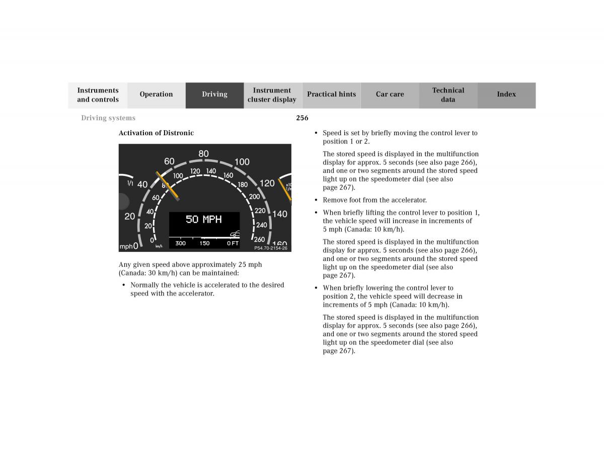 Mercedes Benz CL C215 2000 owners manual / page 261