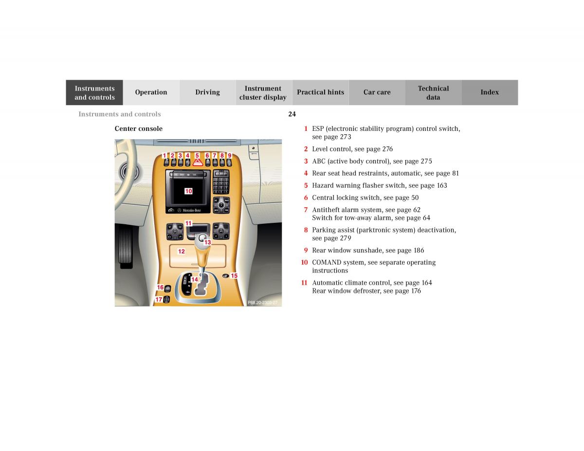 Mercedes Benz CL C215 2000 owners manual / page 27