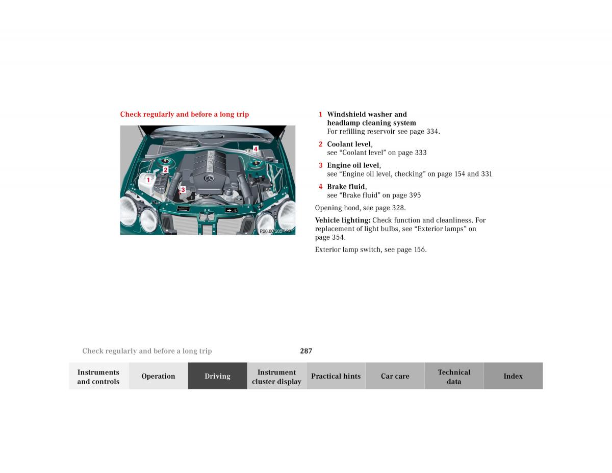 Mercedes Benz CL C215 2000 owners manual / page 292