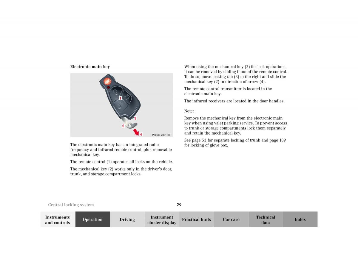 Mercedes Benz CL C215 2000 owners manual / page 32