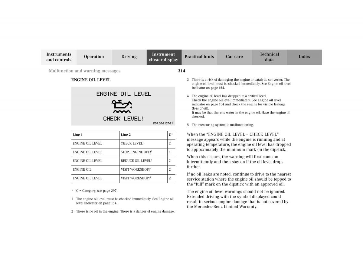 Mercedes Benz CL C215 2000 owners manual / page 320