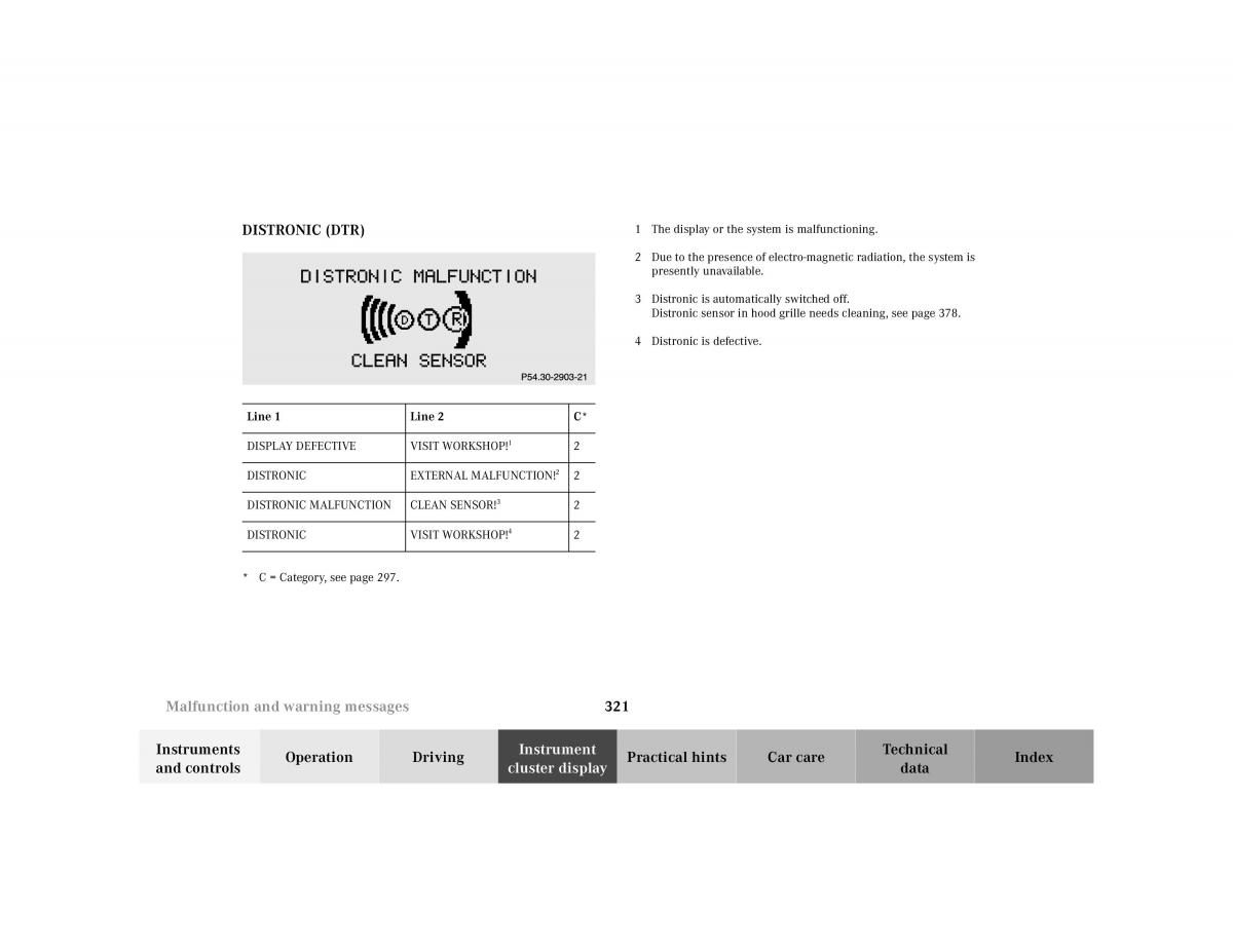 Mercedes Benz CL C215 2000 owners manual / page 327