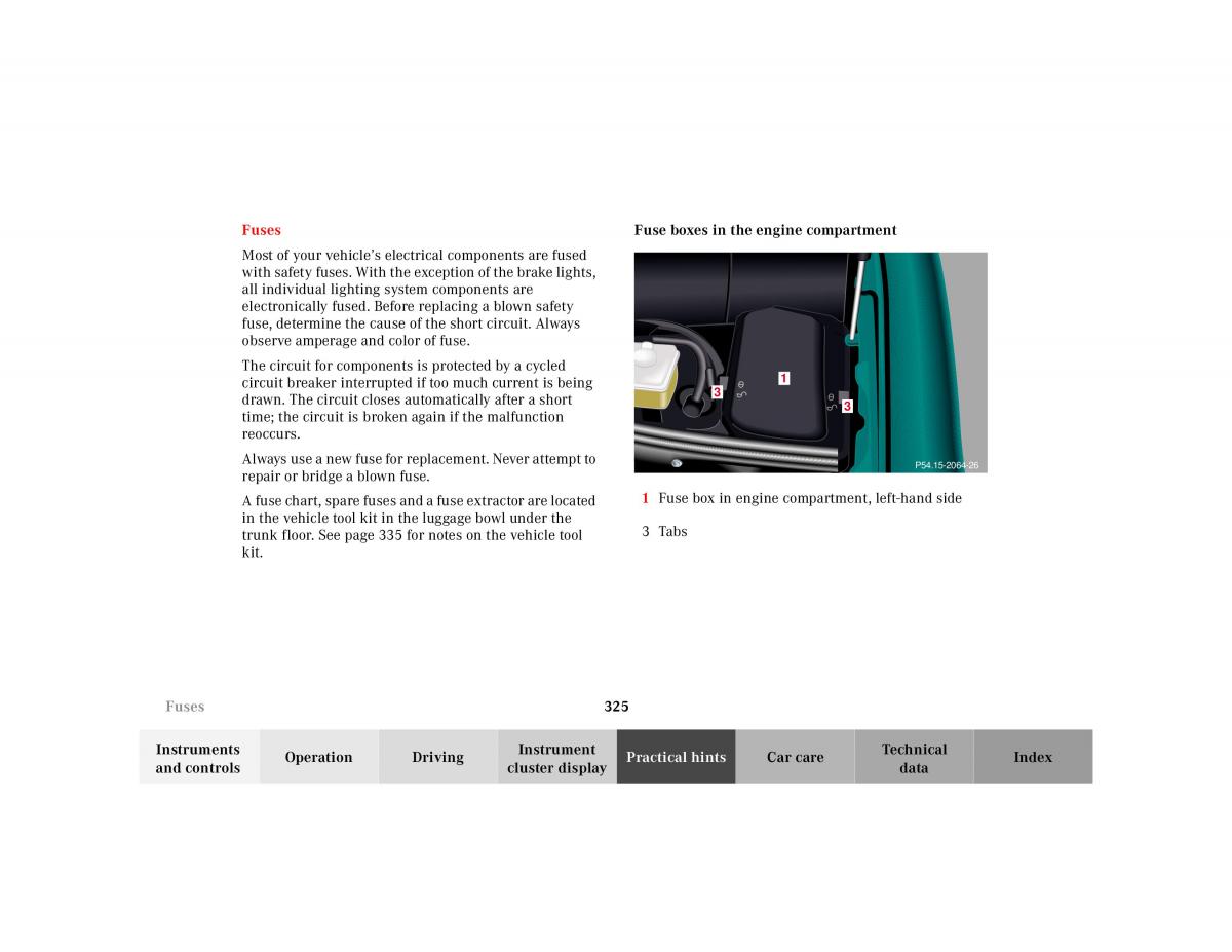 Mercedes Benz CL C215 2000 owners manual / page 331