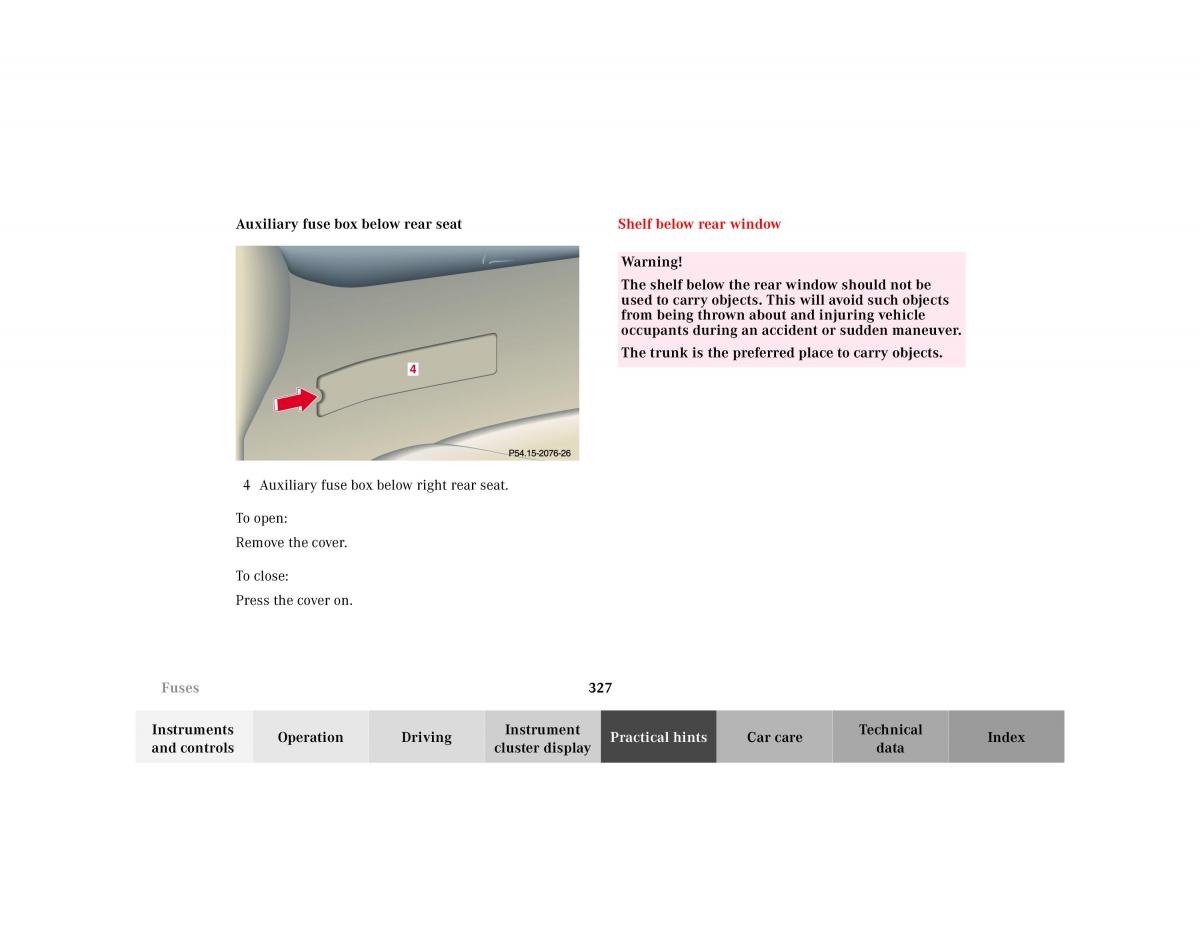 Mercedes Benz CL C215 2000 owners manual / page 333