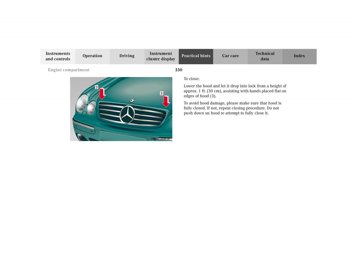 Mercedes Benz CL C215 2000 owners manual / page 336