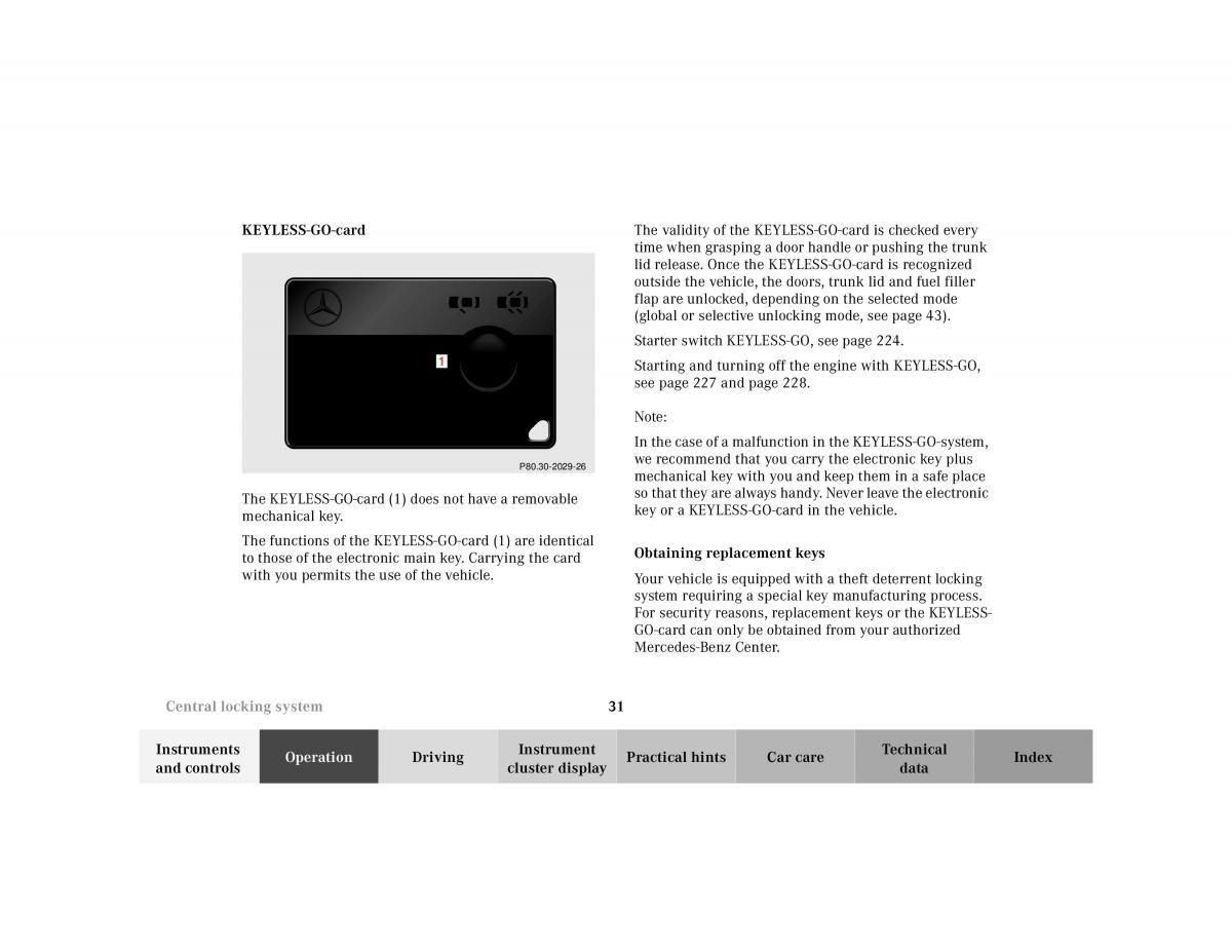 Mercedes Benz CL C215 2000 owners manual / page 34