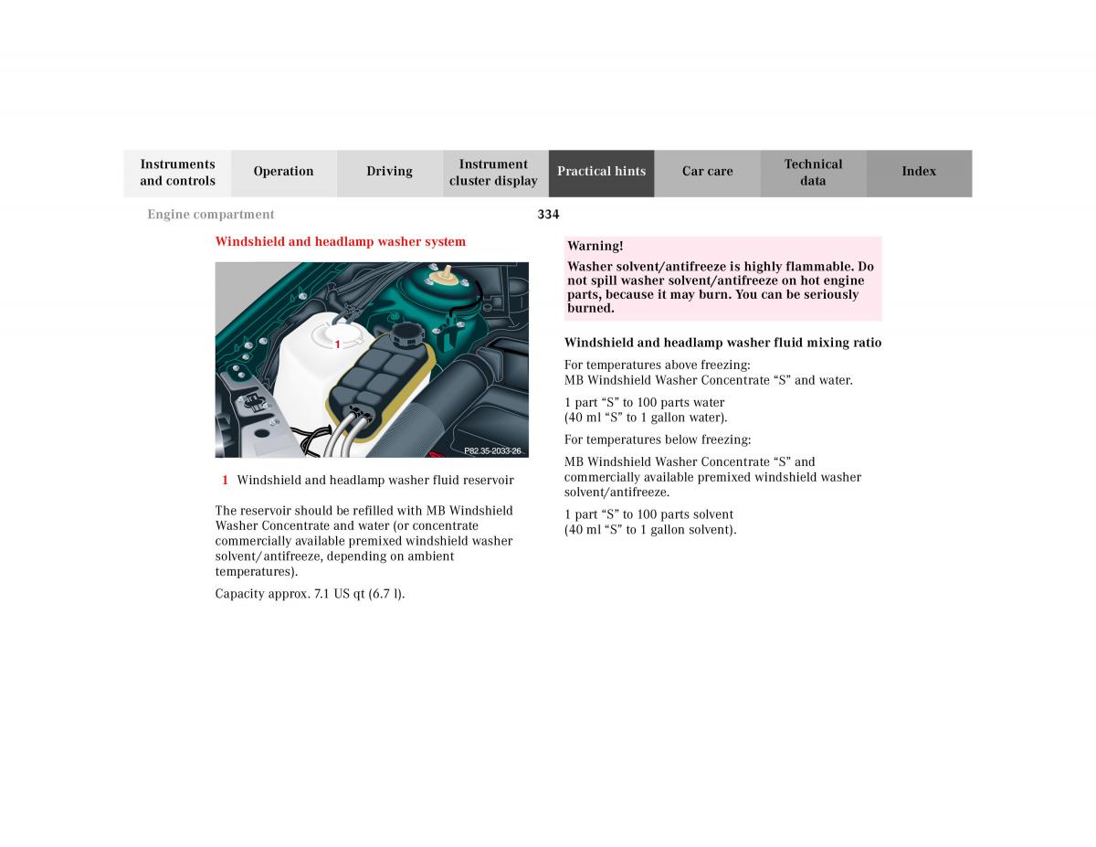 Mercedes Benz CL C215 2000 owners manual / page 340