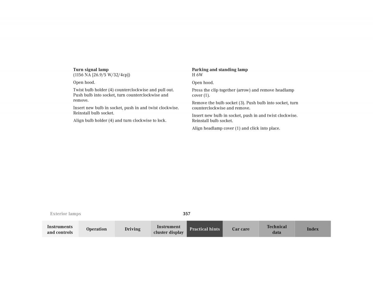 Mercedes Benz CL C215 2000 owners manual / page 363