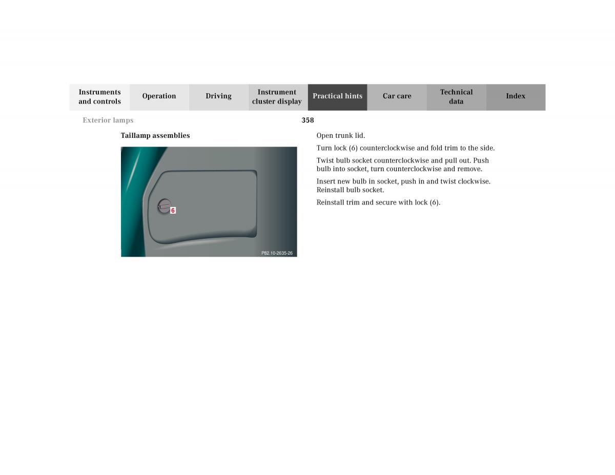 Mercedes Benz CL C215 2000 owners manual / page 364