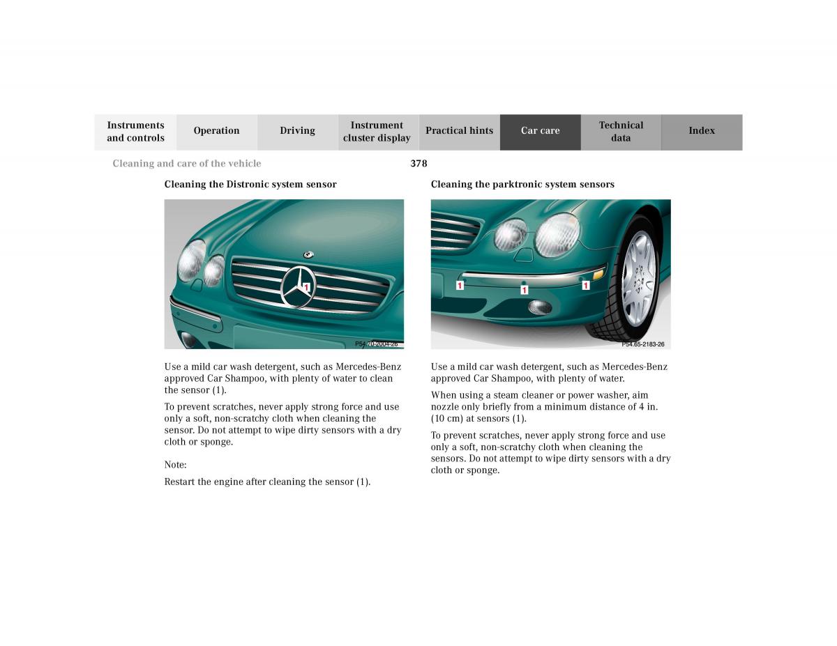 Mercedes Benz CL C215 2000 owners manual / page 384