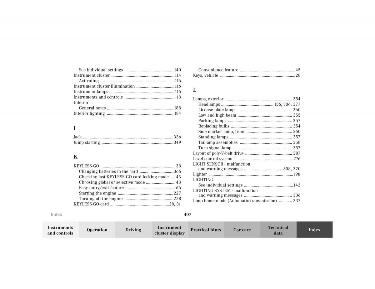 Mercedes Benz CL C215 2000 owners manual / page 413