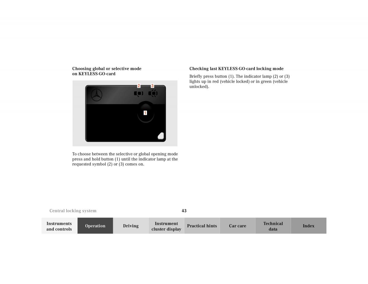 Mercedes Benz CL C215 2000 owners manual / page 46