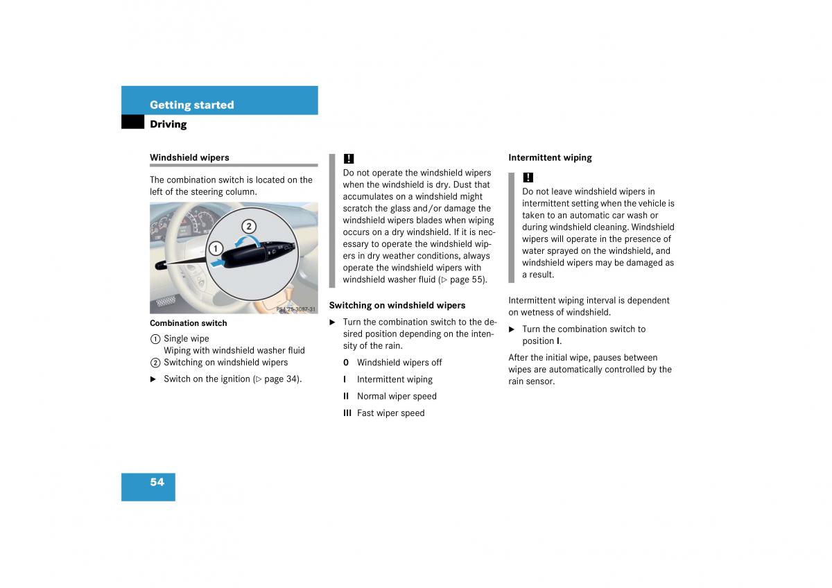 Mercedes Benz CL C215 2006 owners manual / page 55