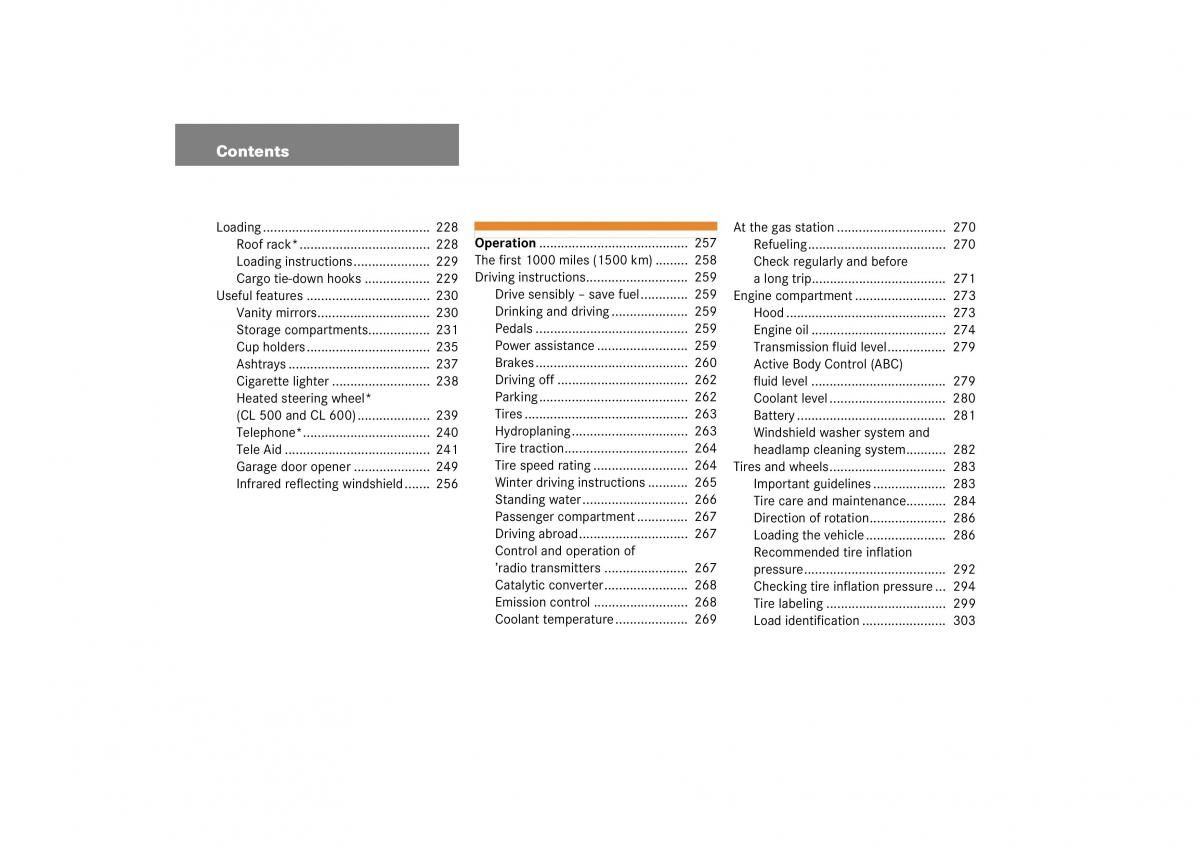 Mercedes Benz CL C215 2006 owners manual / page 7