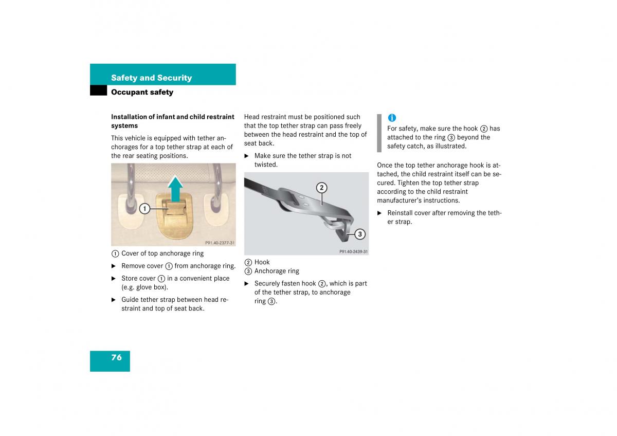 Mercedes Benz CL C215 2006 owners manual / page 77