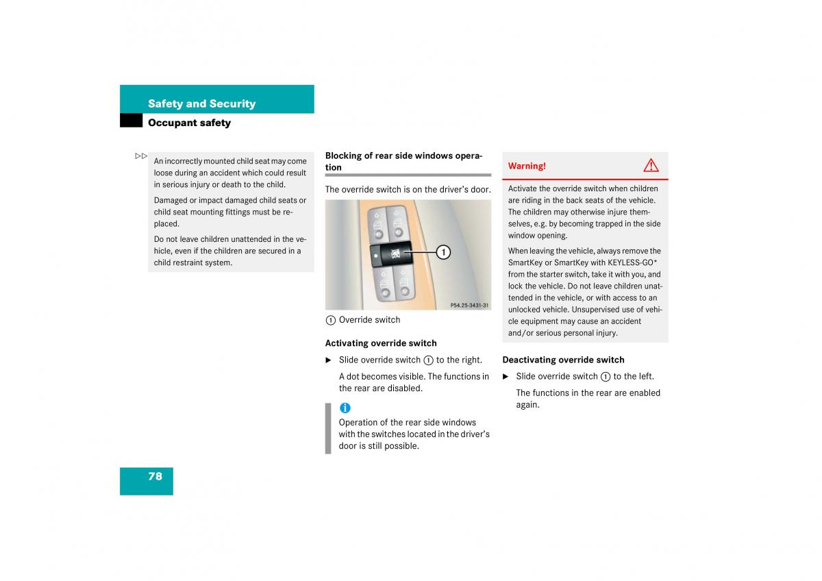 Mercedes Benz CL C215 2006 owners manual / page 79